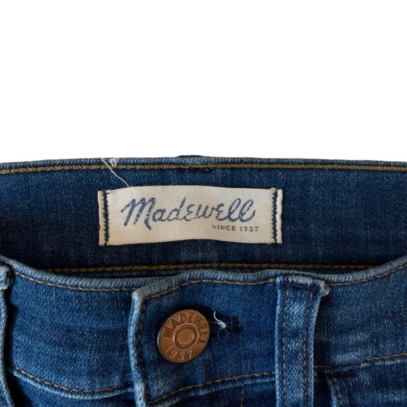 Madewell High Riser Crop front pocket skinny medium dark wash size 25 jeans - Picture 5 of 9
